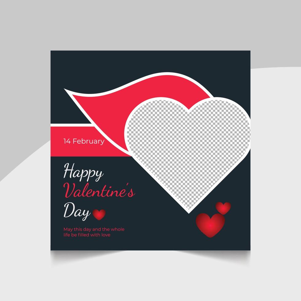 Special valentine day creative social media post web banner template vector