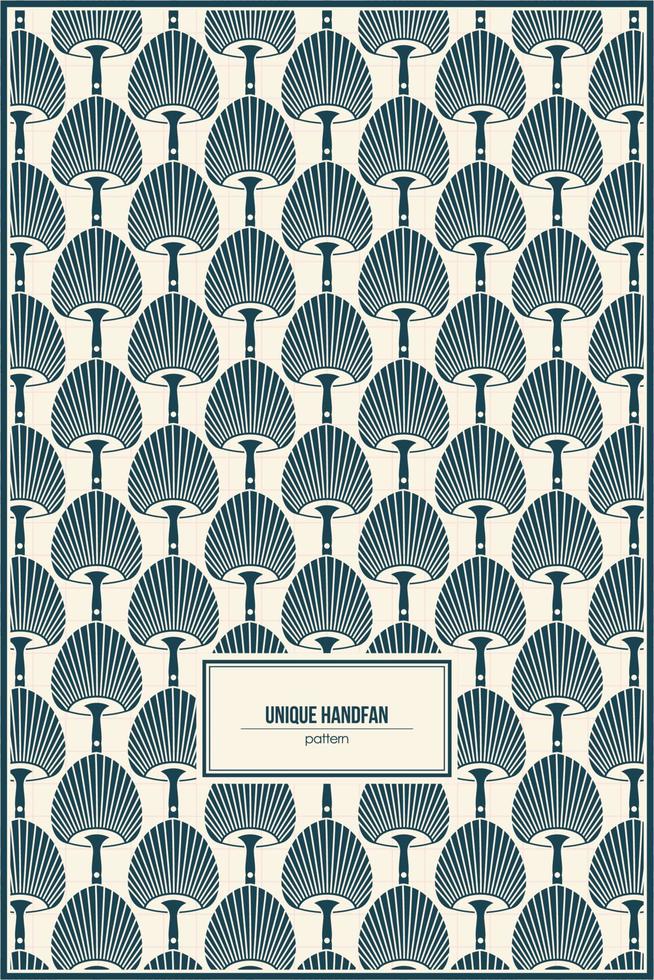 unique hand fan pattern with retro style 17114995 Vector Art at Vecteezy