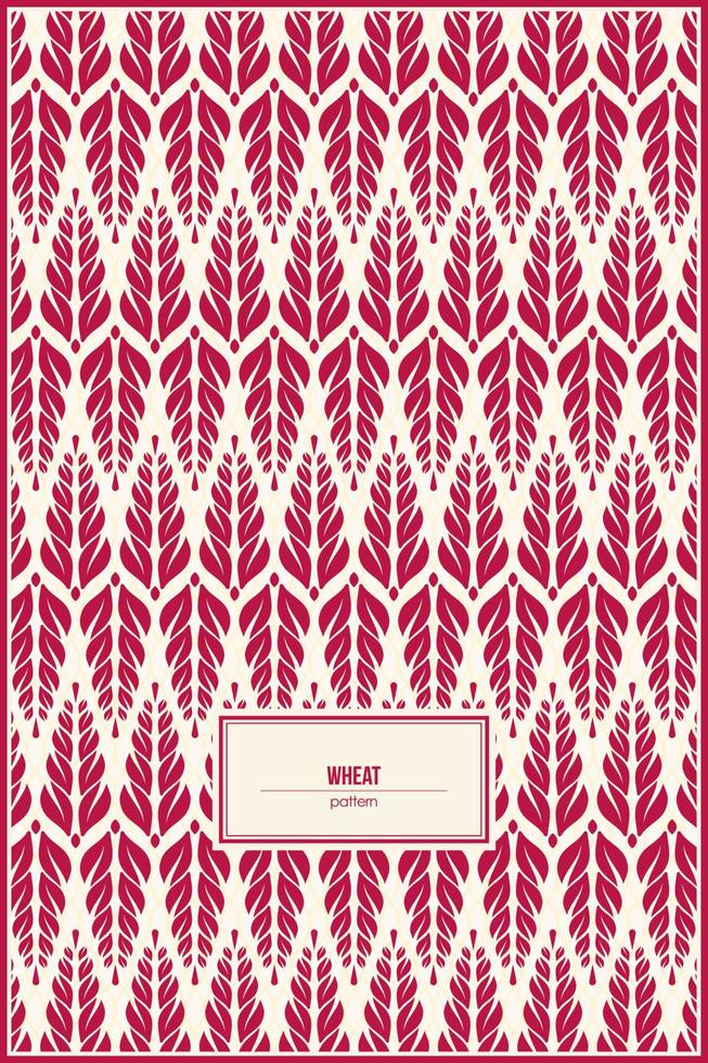 standard wheat pattern with vintage color dominant vector