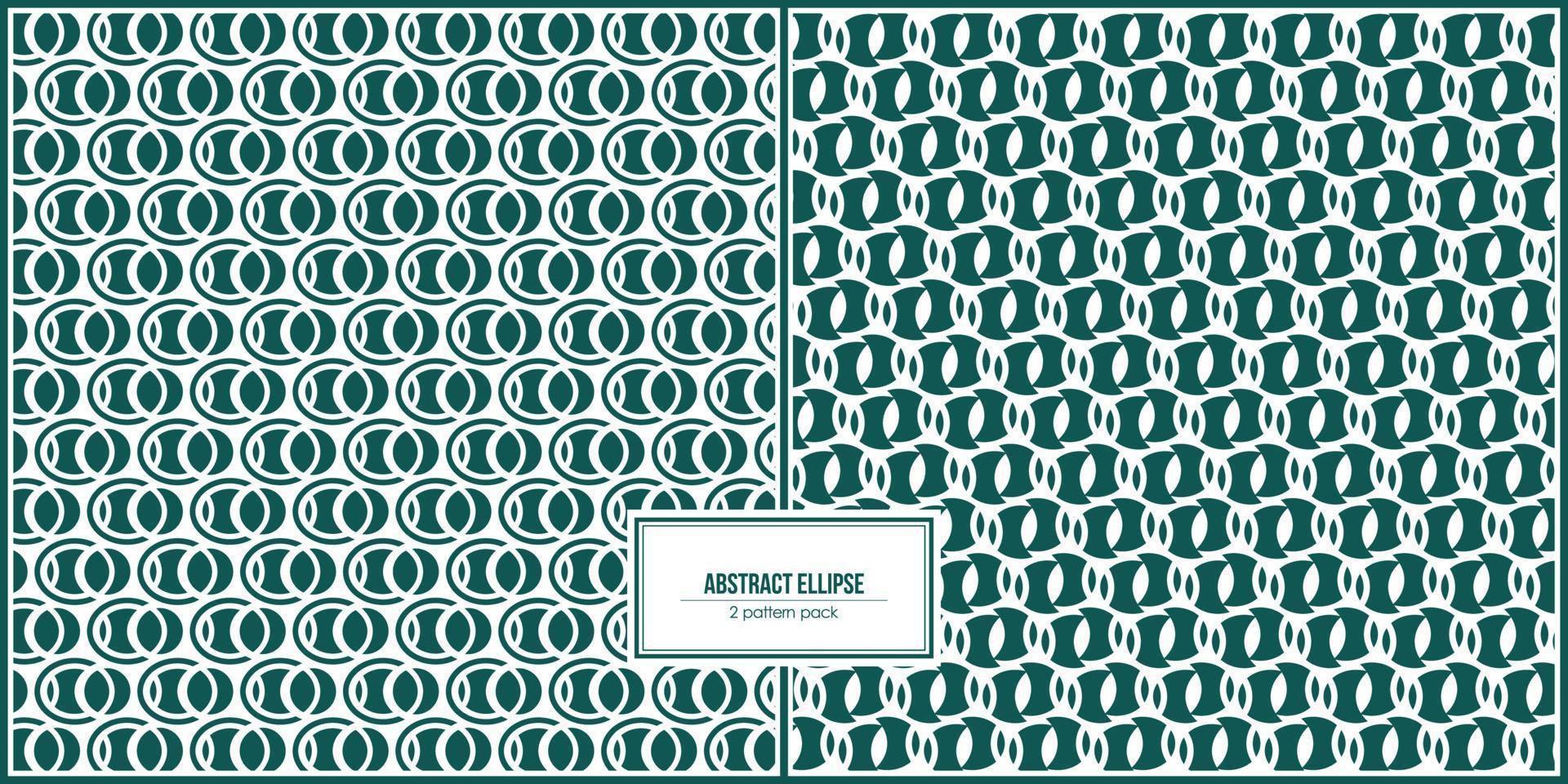 two pattern pack of unique of abstract ellipse shape vector