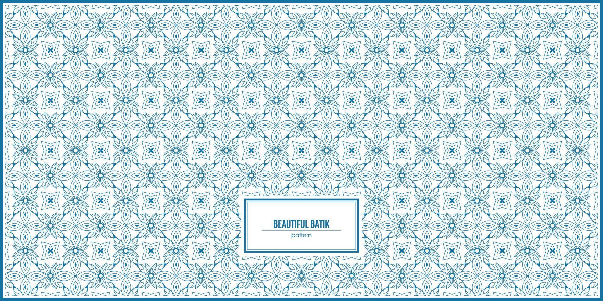 beautiful batik pattern with lovely light blue dominant color vector