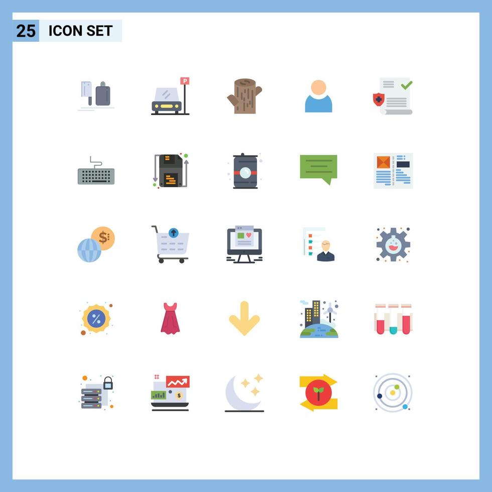 Set of 25 Modern UI Icons Symbols Signs for file medical area basic avatar Editable Vector Design Elements