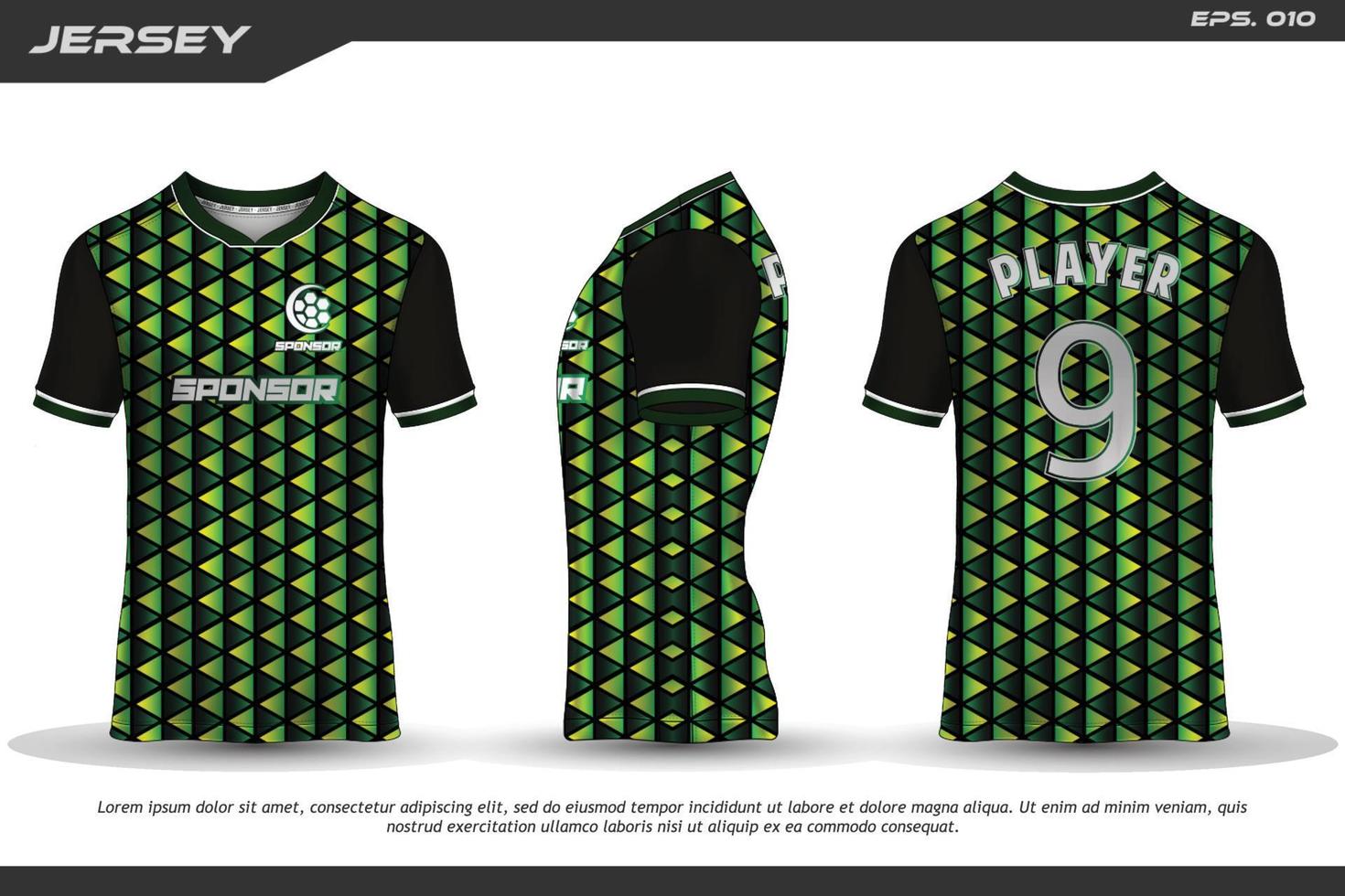 Jersey design sublimation t shirt Premium geometric pattern Incredible Vector collection for Soccer football racing cycling gaming motocross sports