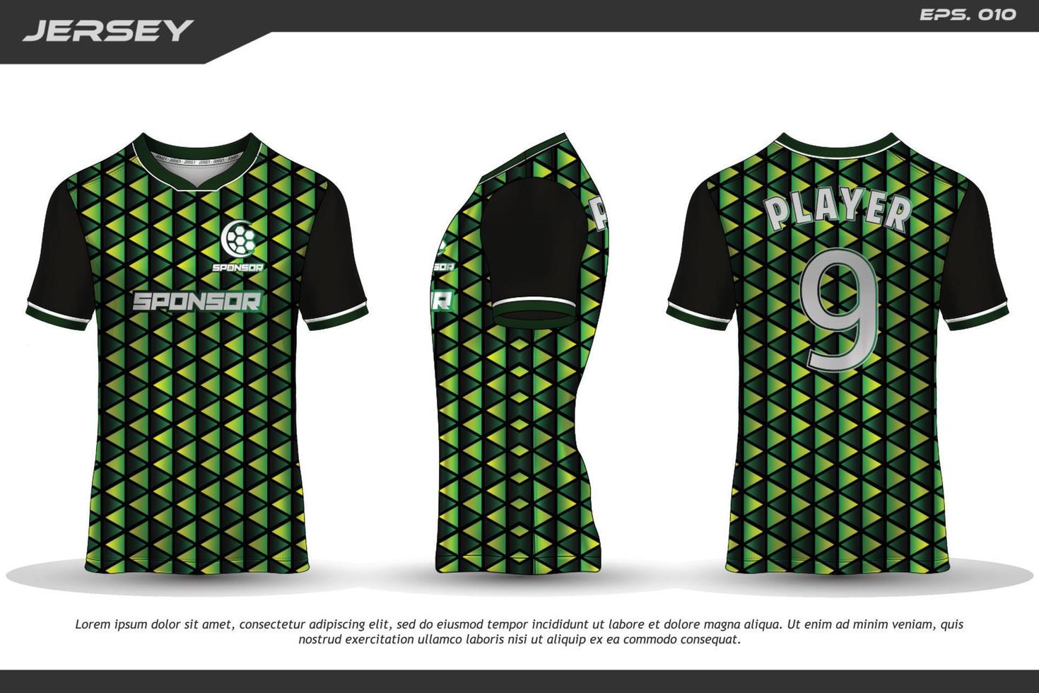 diseño de jersey camiseta de sublimación patrón geométrico premium increíble colección de vectores para fútbol fútbol carreras ciclismo juegos motocross deportes