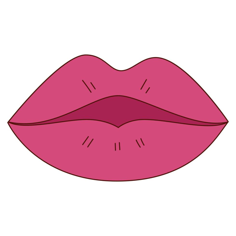 Hand drawn lips for Valentine day. Design elements for posters, greeting cards, banners and invitations. vector