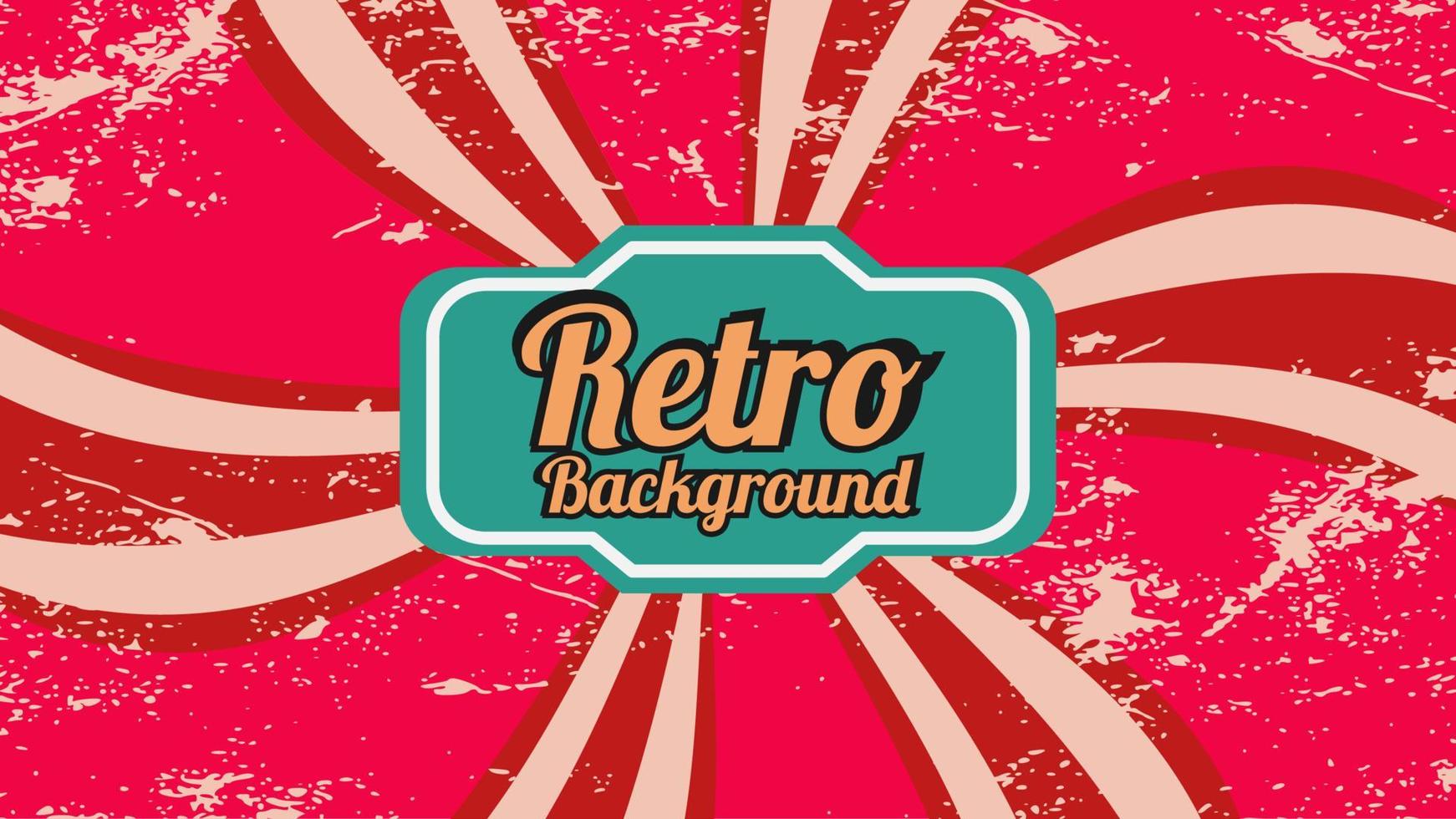Red vintage sunburst background vector