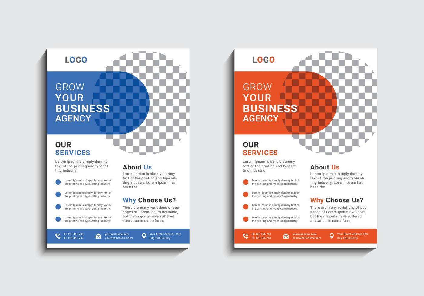 Multipurpose creative business flyer design template vector