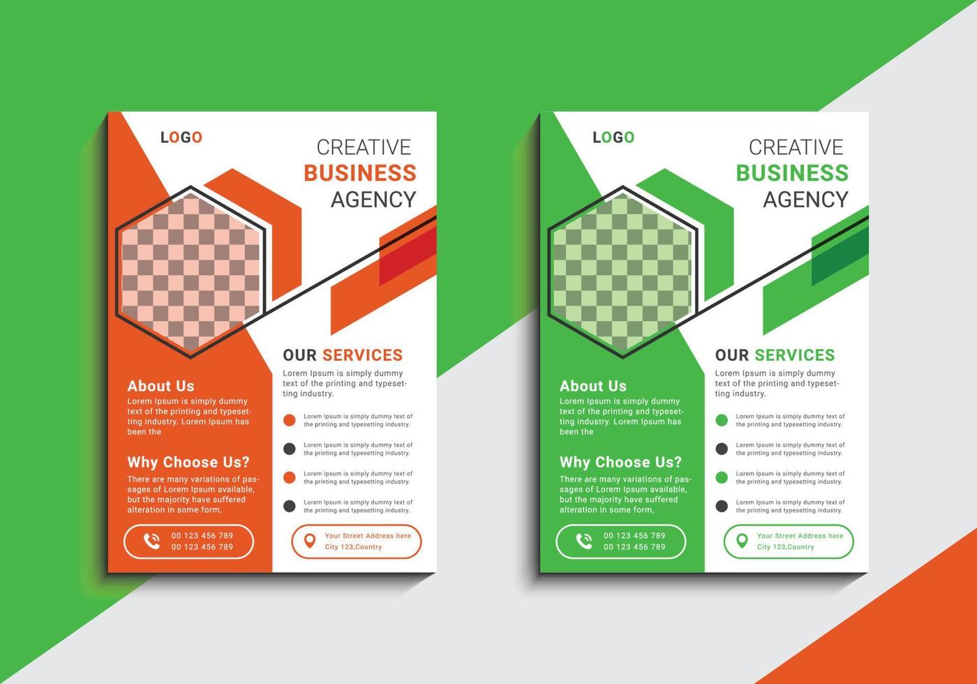 Multipurpose creative business flyer design template vector