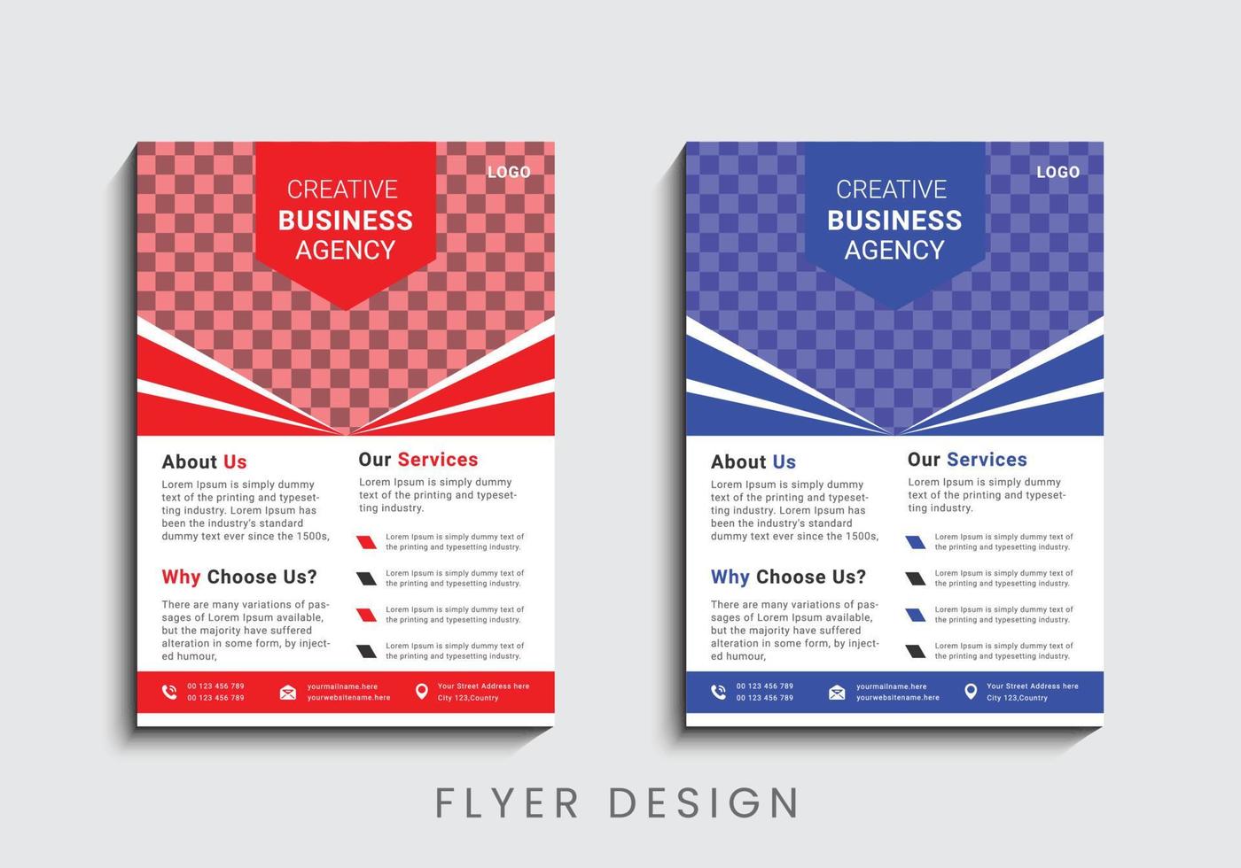 Multipurpose creative business flyer design template vector