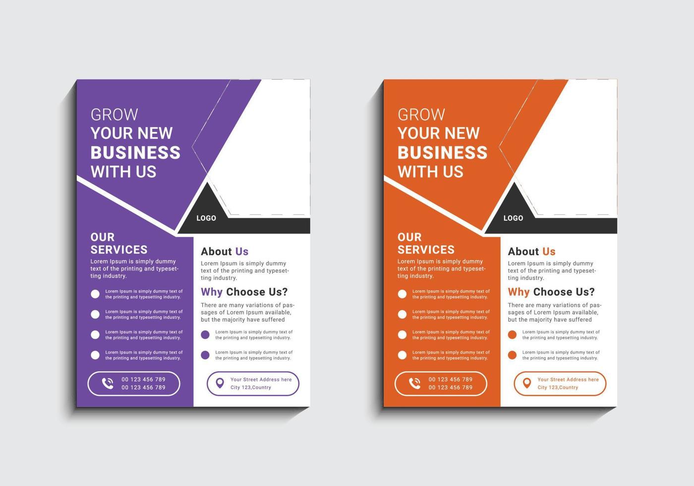 Multipurpose creative business flyer design template vector