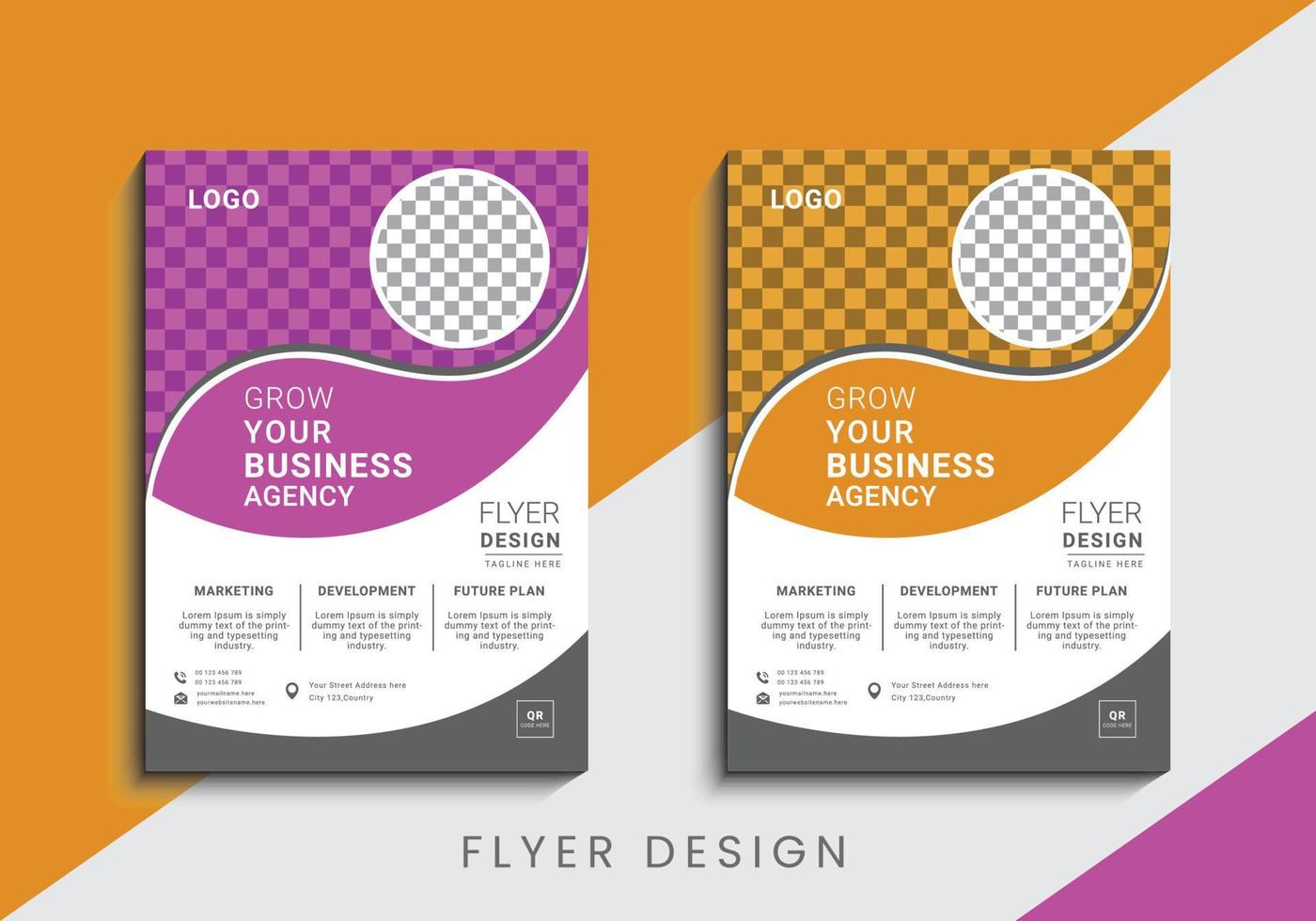 Multipurpose creative business flyer design template vector