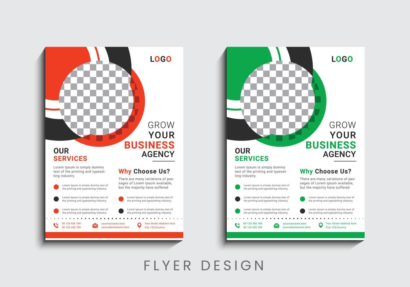 Multipurpose creative business flyer design template vector