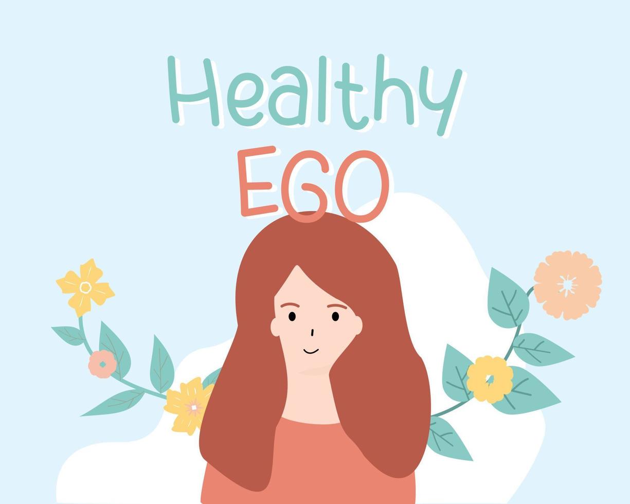 healthy ego and balance ego allows you to perceive people and situations as realistic as possible vector