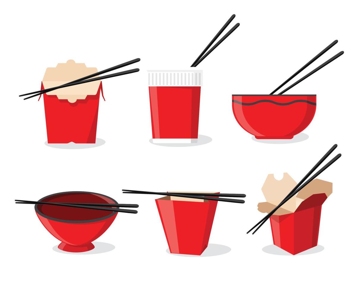 Noodle package, vector illustration