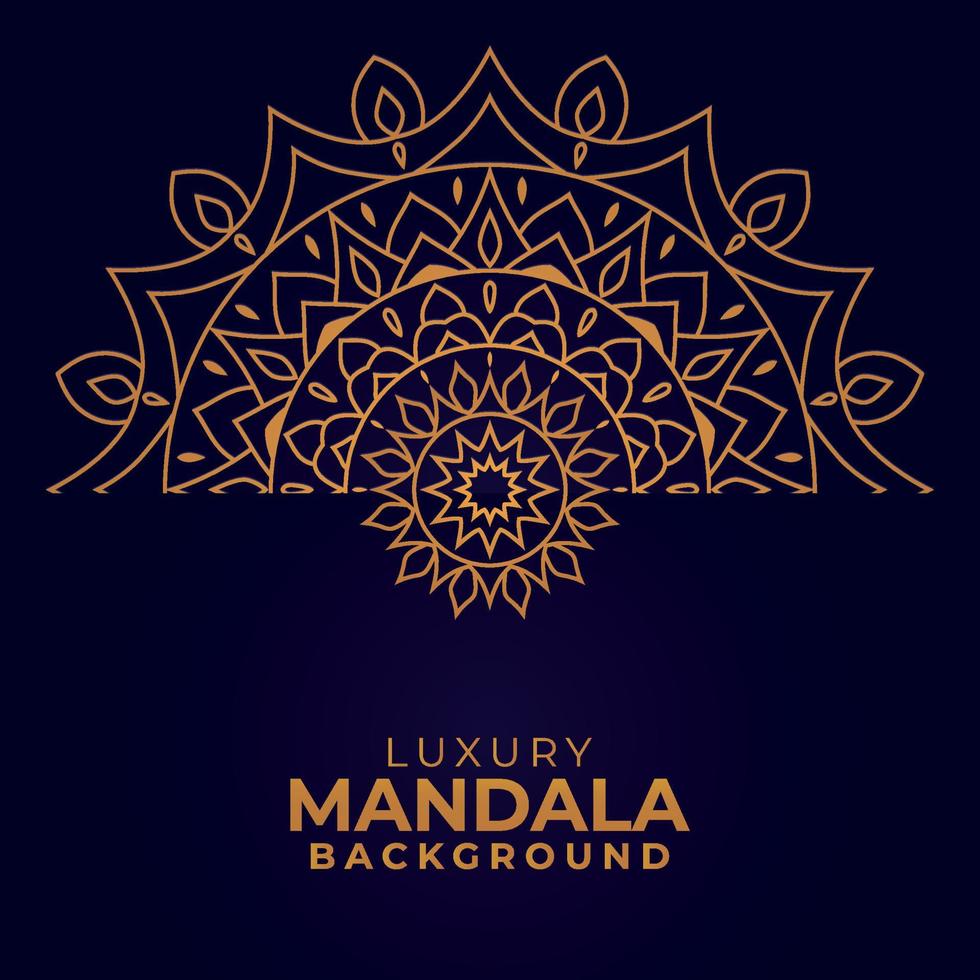 Multi-purpose luxury ornamental mandala design background, golden luxury ornamental background vector