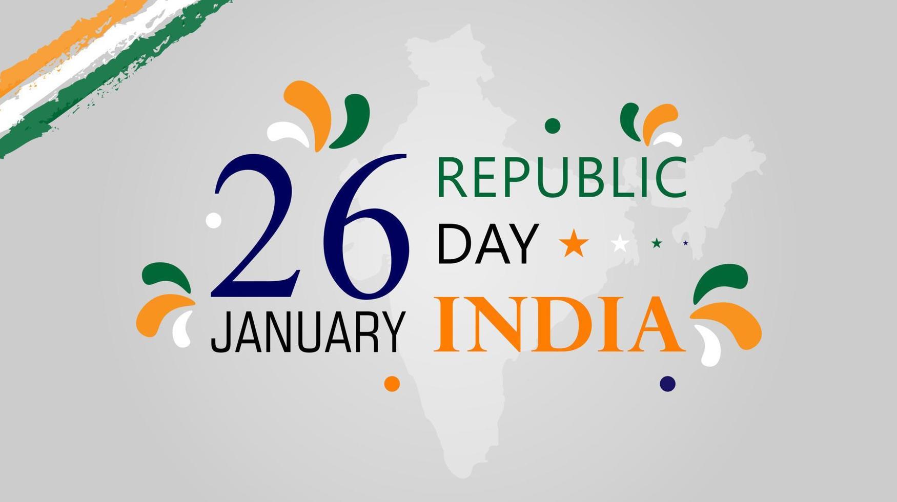 Background layout for Republic Day of India celebration. Vector design.