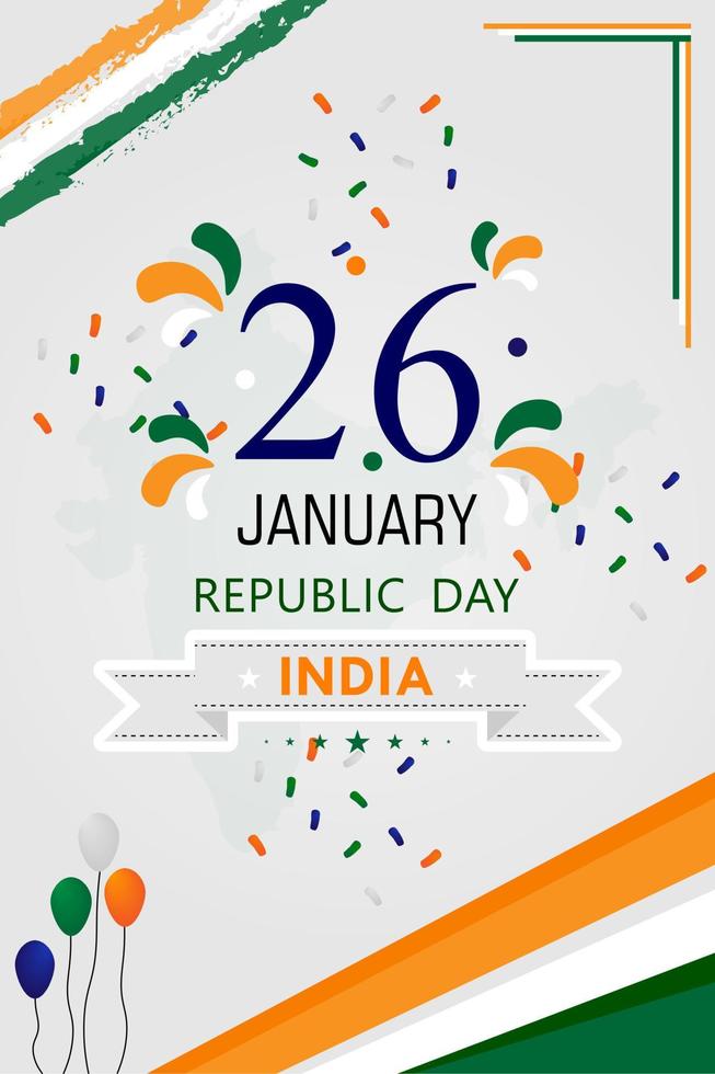 Republic day background celebration. Indian concept. Vector illustration.