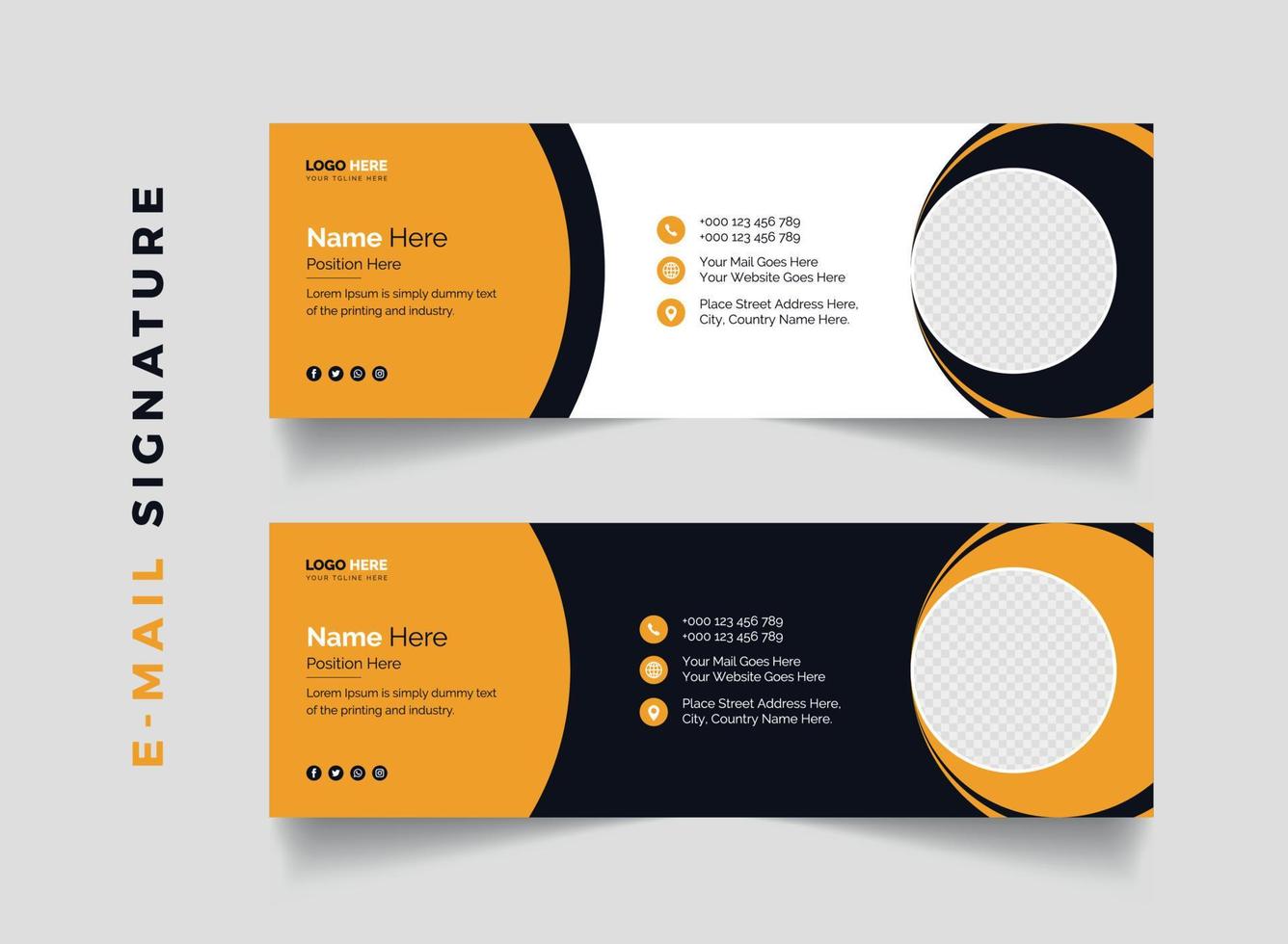 Modern Corporate Email Signature Template vector