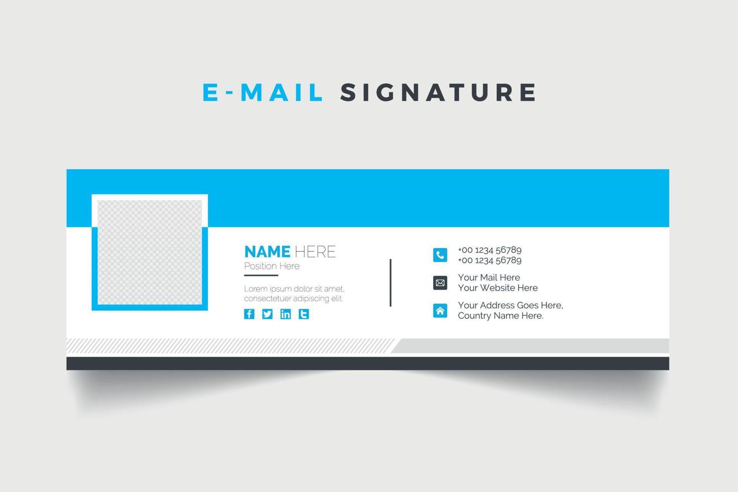 Corporate Business Email Signature vector