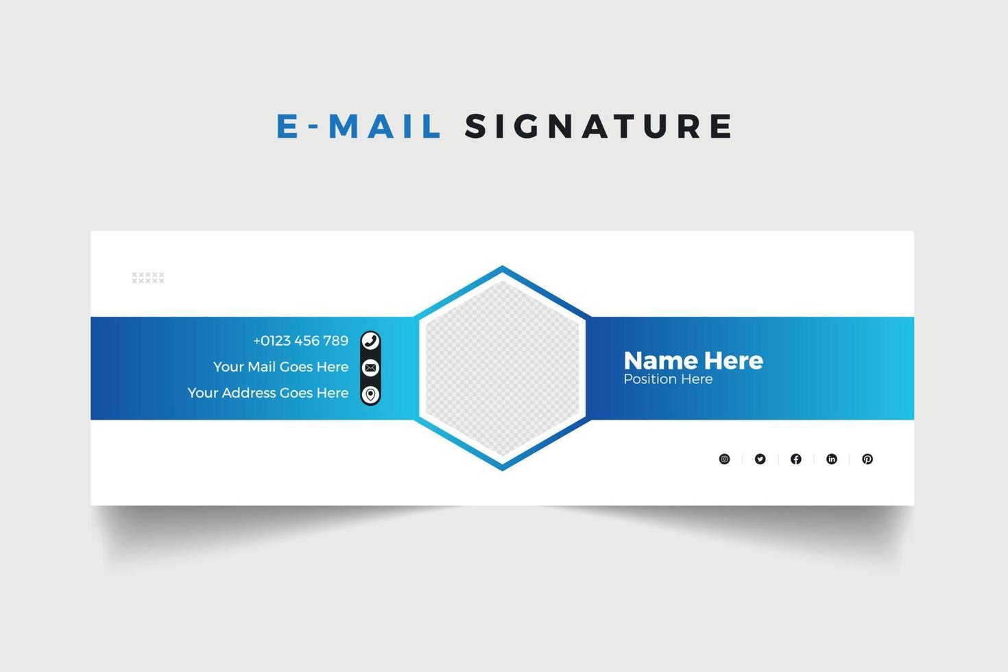 Corporate Business Email Signature Template vector