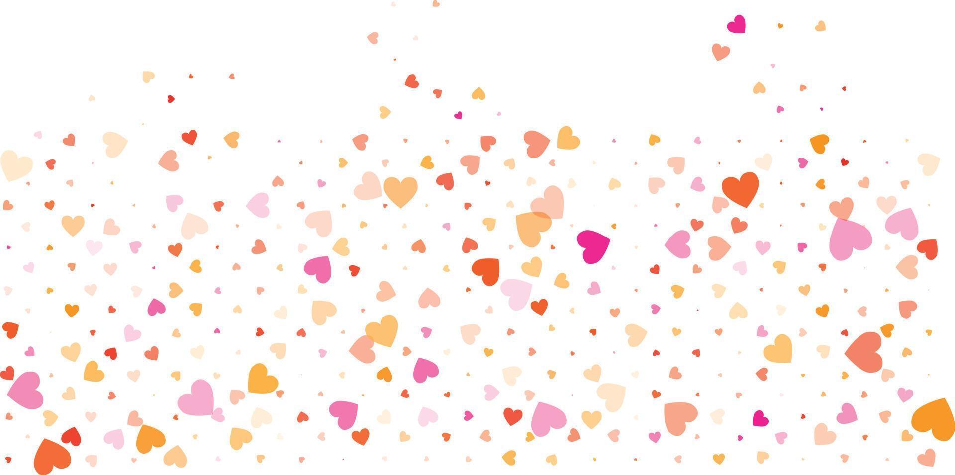 Red flying hearts bright love passion vector background. Amour backdrop. Valentines Day decoration.