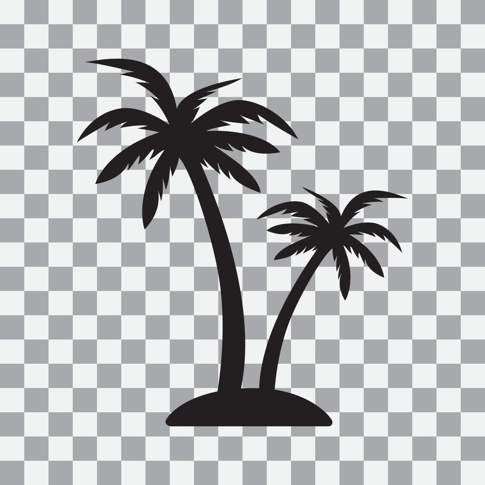 Black palm trees,Palm silhouettes. Design of palm trees for posters, banners and promotional items. Vector illustration