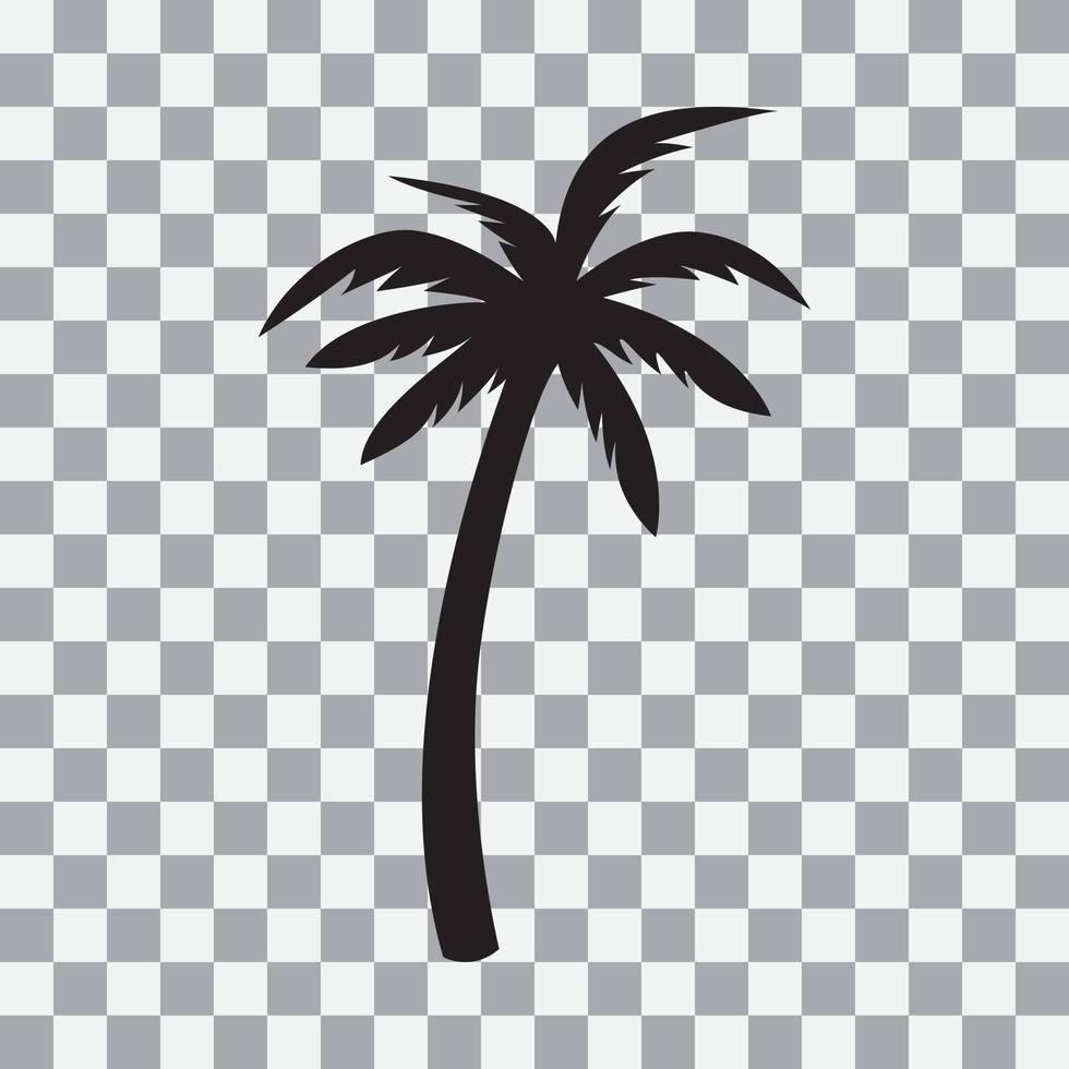 palmeras negras, siluetas de palmeras. diseño de palmeras para carteles, pancartas y artículos promocionales. ilustración vectorial vector