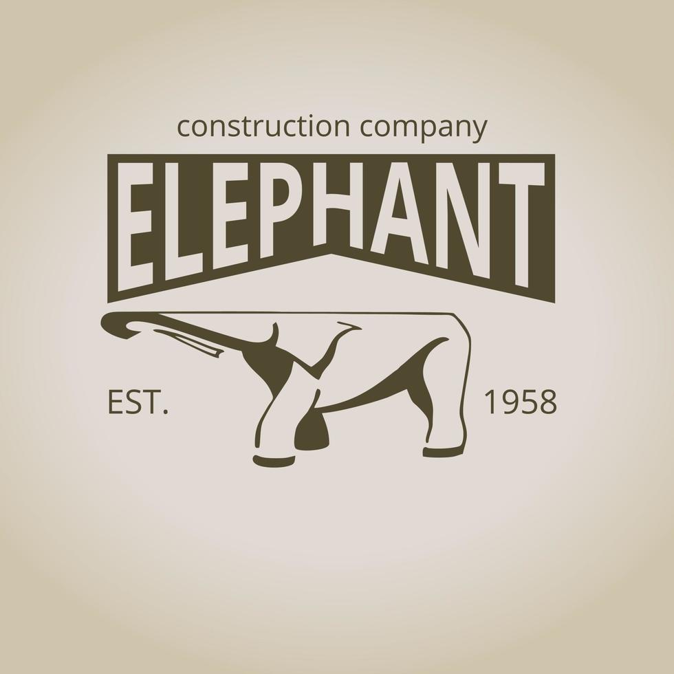 emblema de elefante para logo. vector