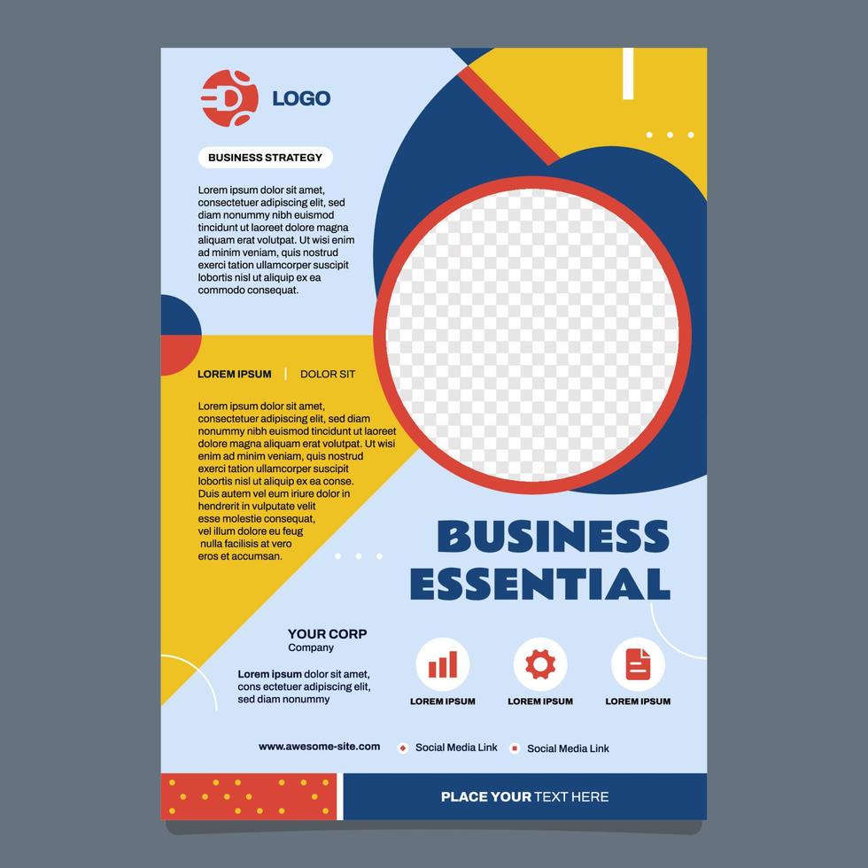 Flat Style Business Essential Poster vector