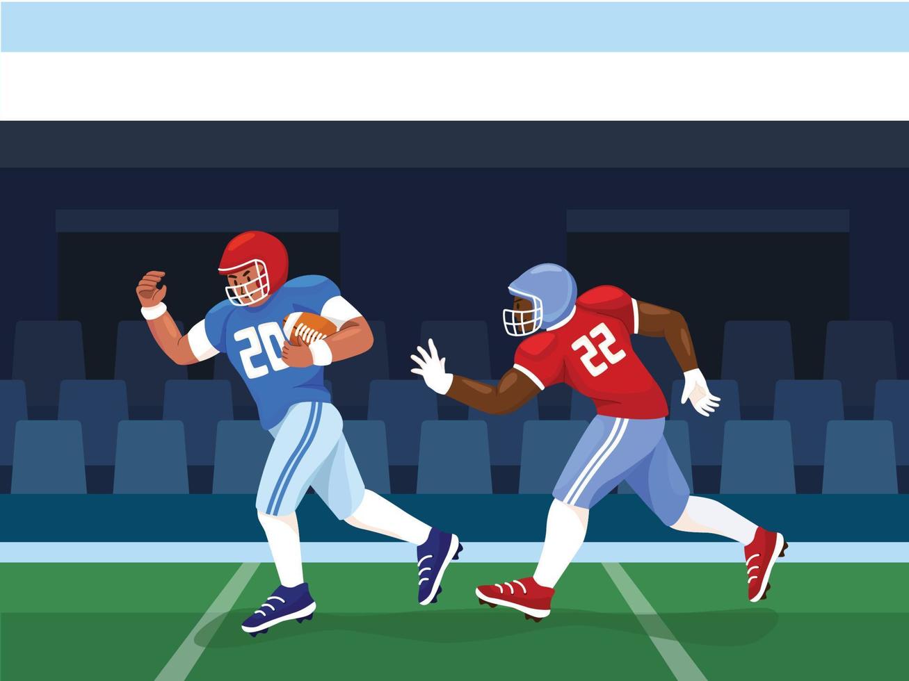 People Play Football a Tournament vector