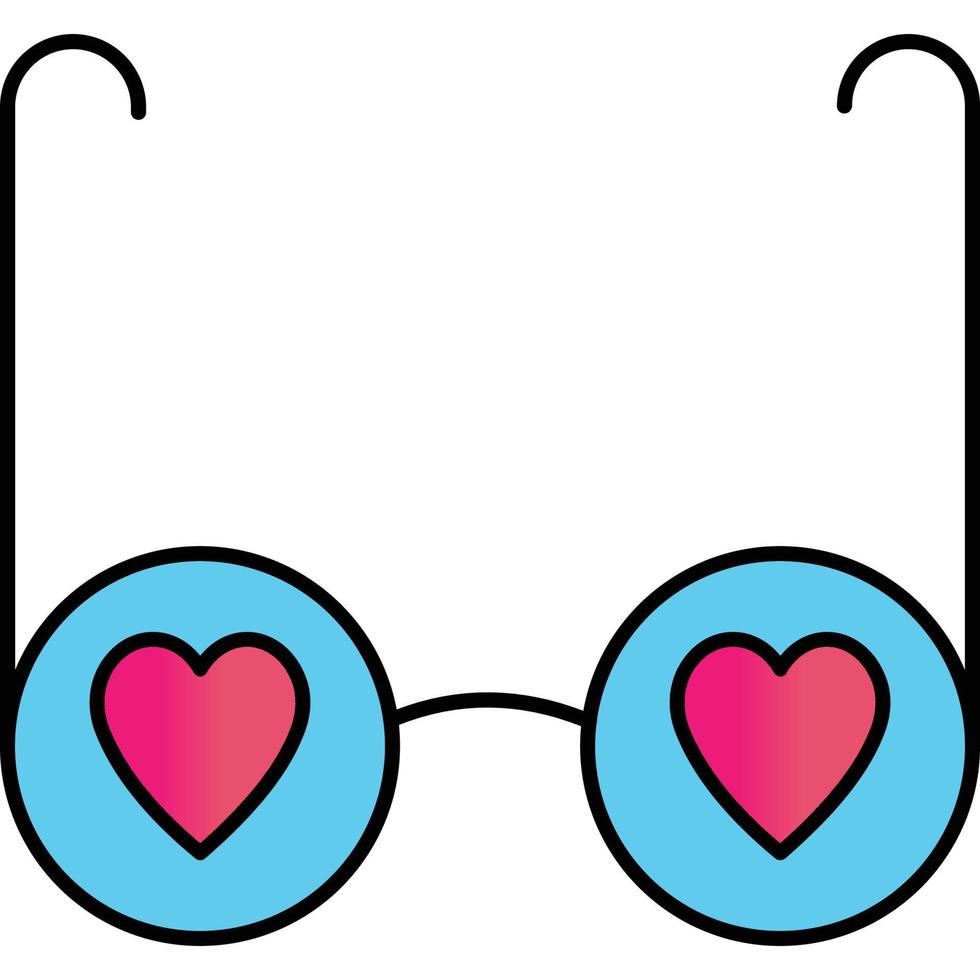 gafas de amor que pueden editar o modificar fácilmente vector