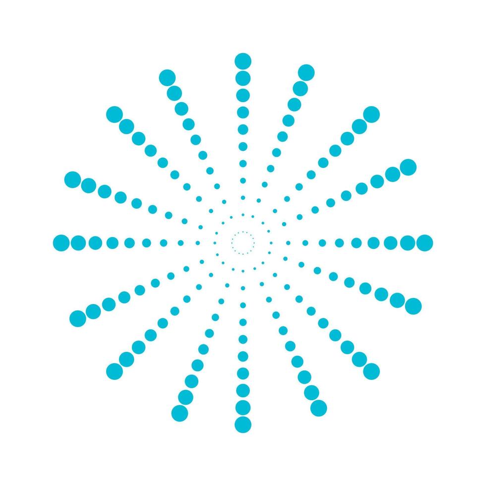 halftone circle dots vector