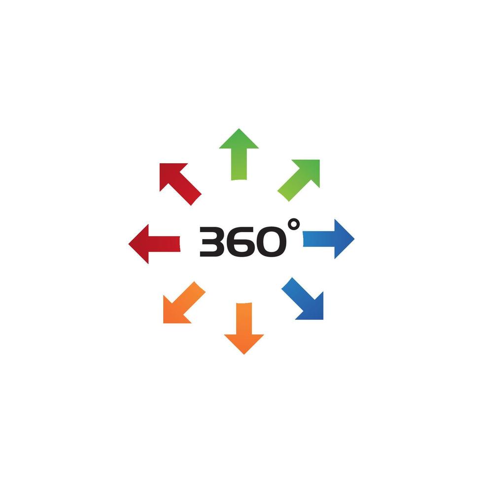 360 Degree View Related Vector Icons