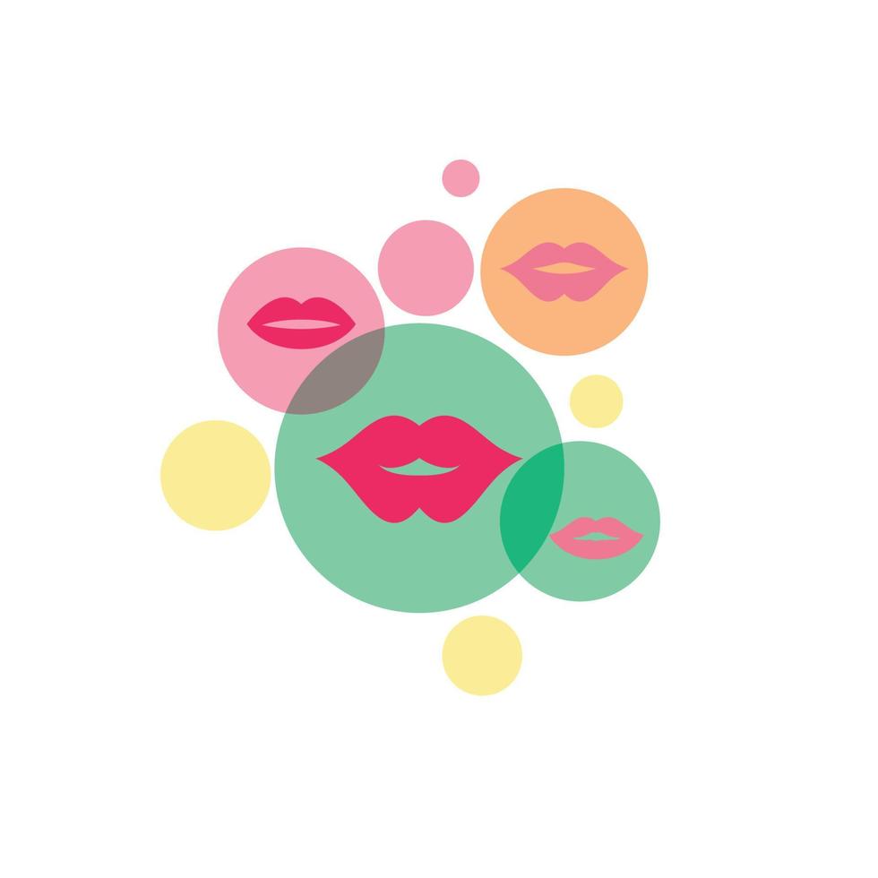 Mouth smile red sexy woman lips vector