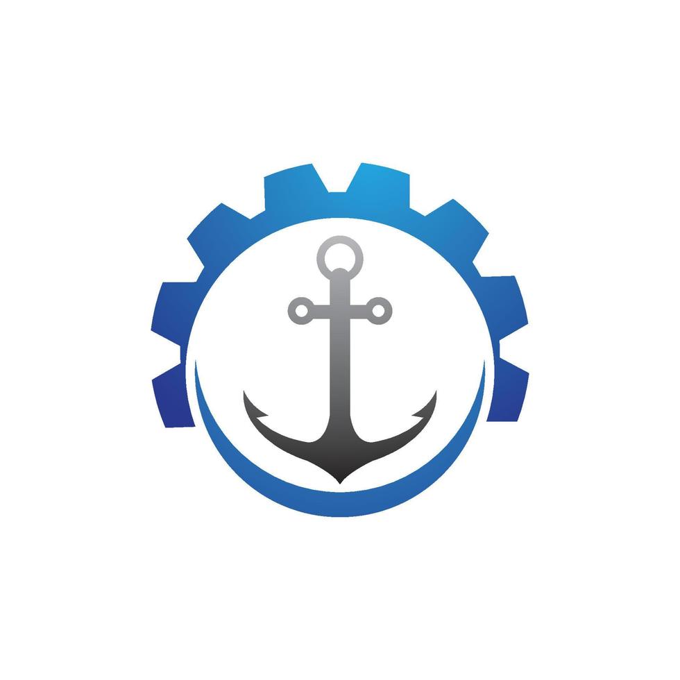 Anchor icon Logo Template vector