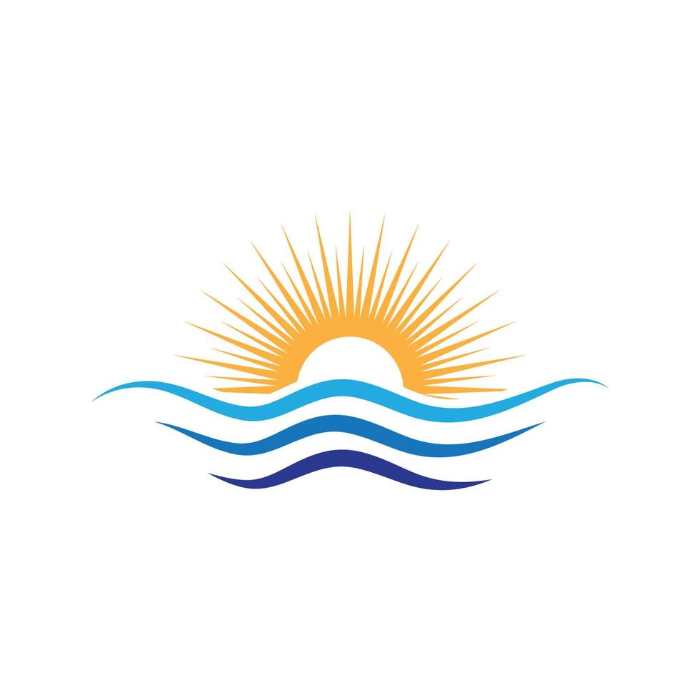 Water wave icon vector