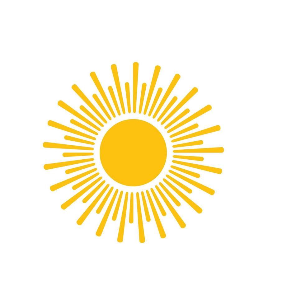 icono de ilustración de vector de sol