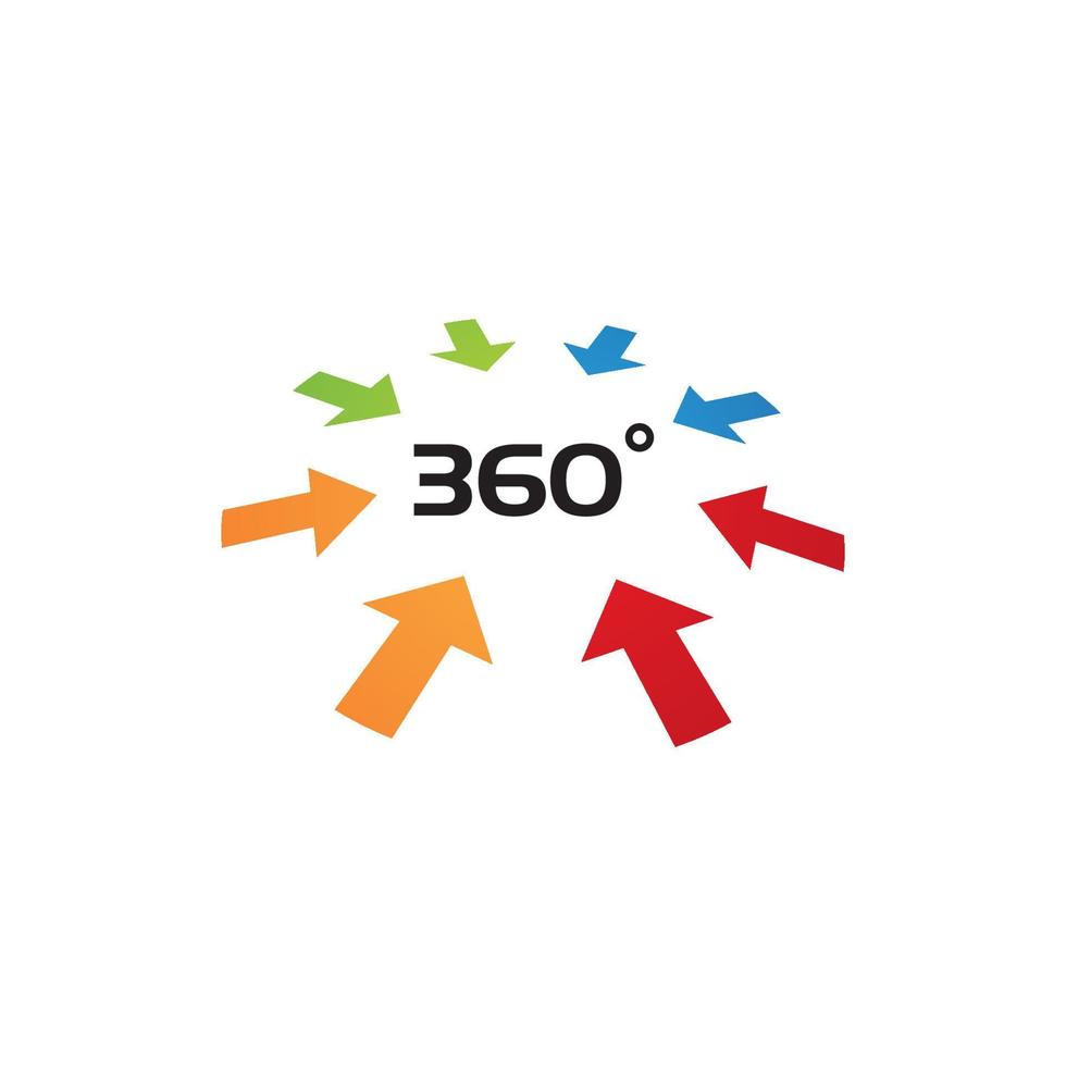 360 Degree View Related Vector Icons