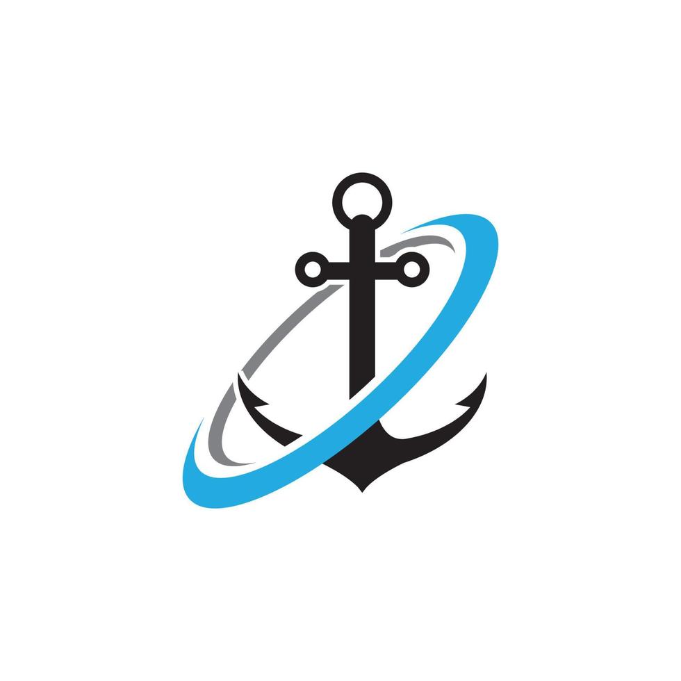 Anchor icon Logo Template vector