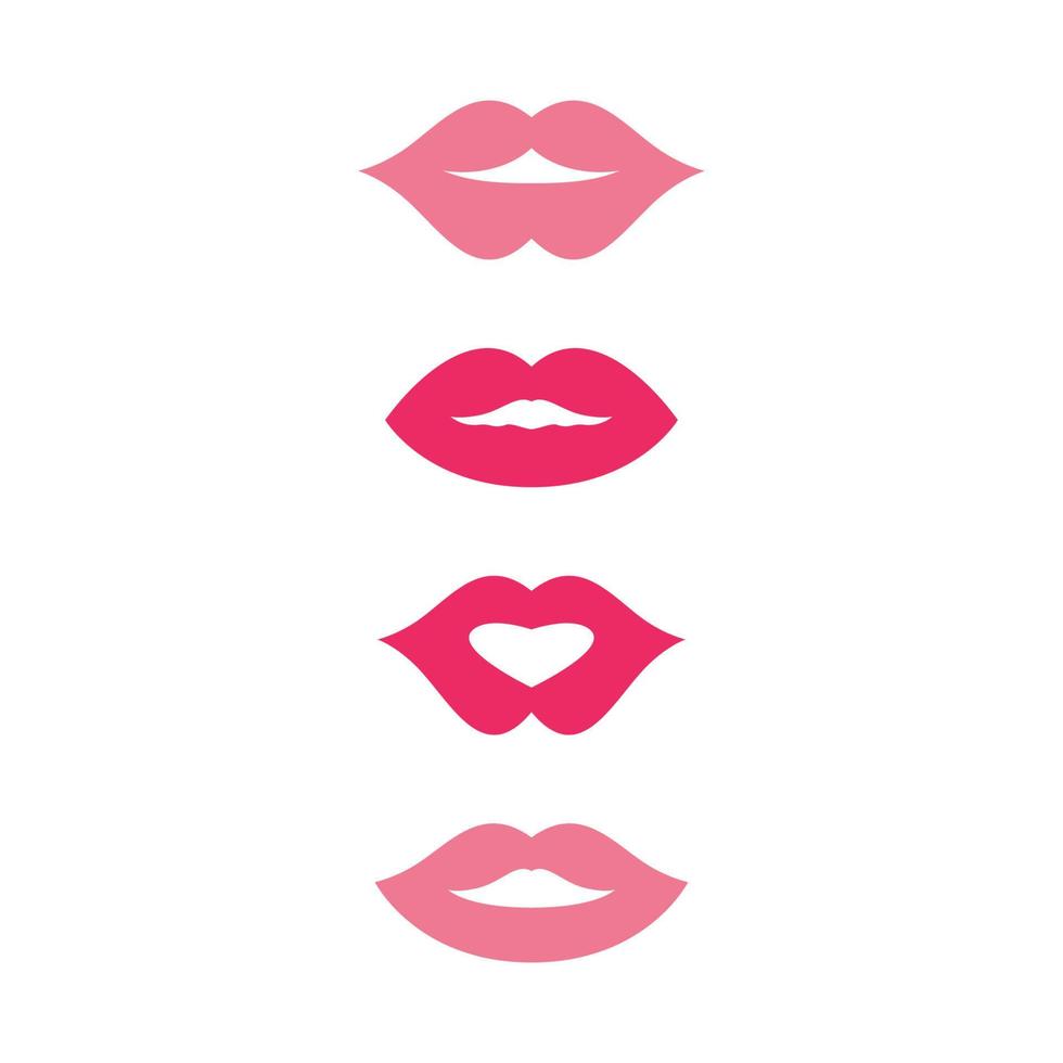 boca sonrisa rojo sexy mujer labios vector