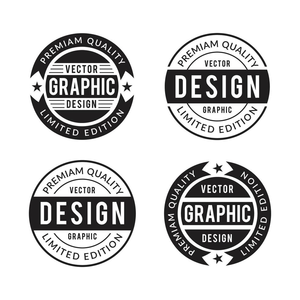 conjunto de insignias o logotipos de logotipo vintage. elementos de diseño vectorial, signos comerciales, logotipos, identidad, etiquetas, insignias y objetos. vector