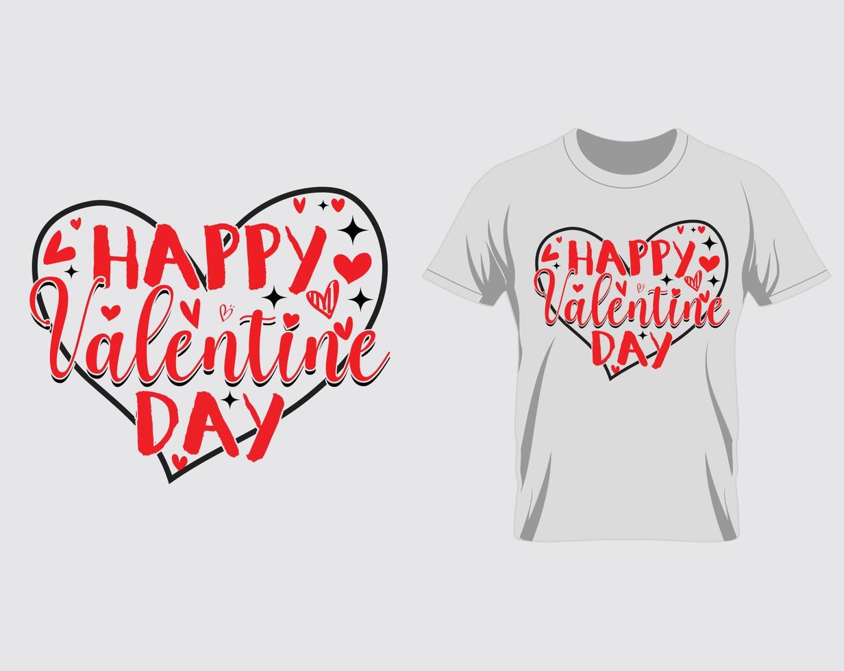 vector de diseño de camiseta de feliz día de san valentín