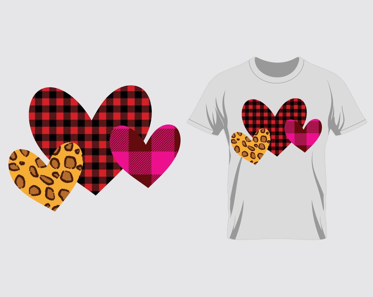 Lumberjack Heart happy valentine's t shirt design vector