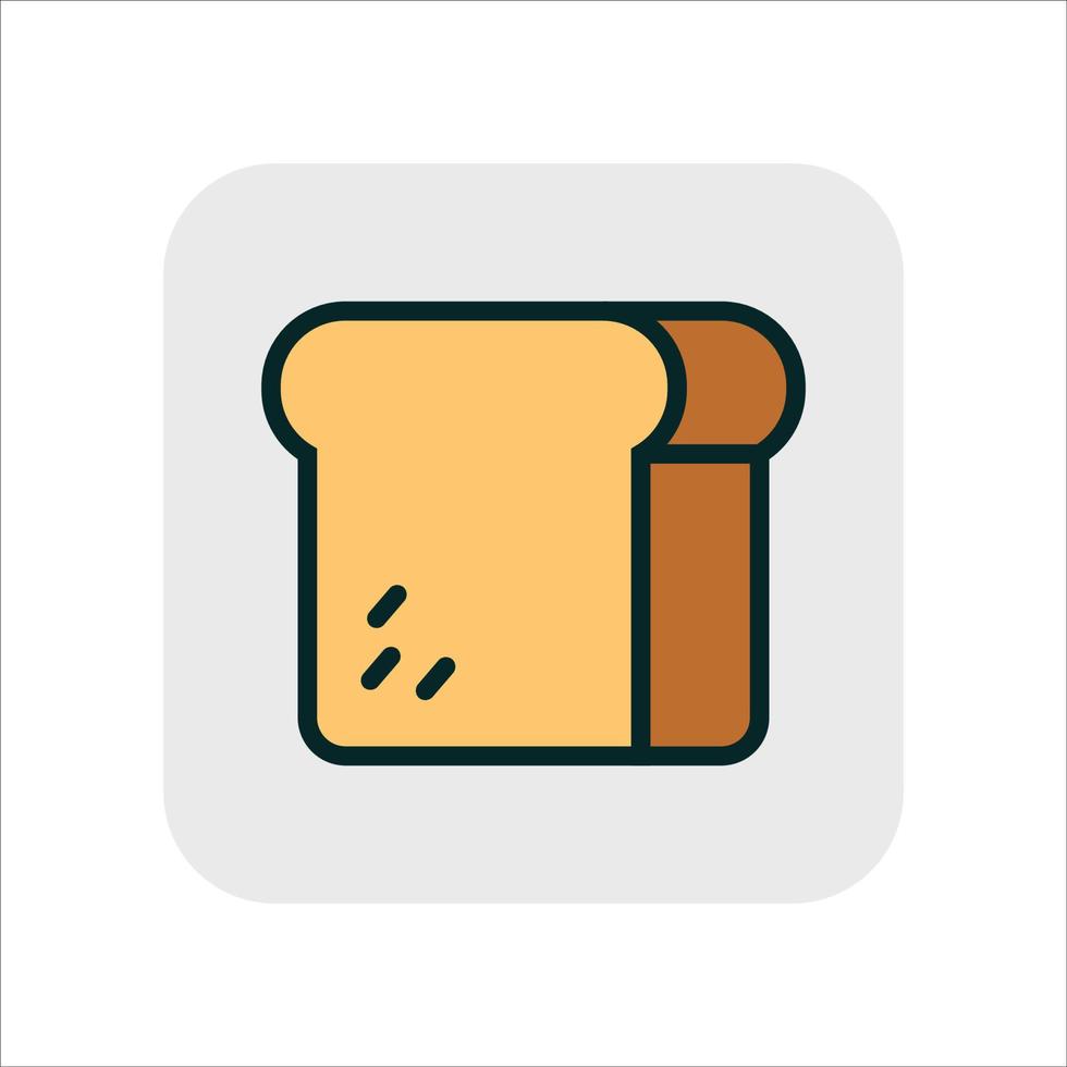 minimalist bread icon vector