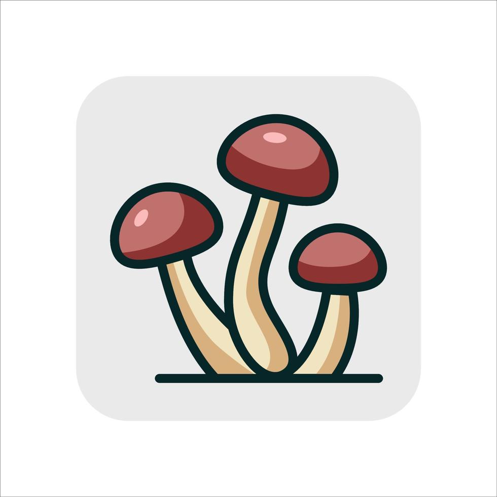 icon three mushrooms vector