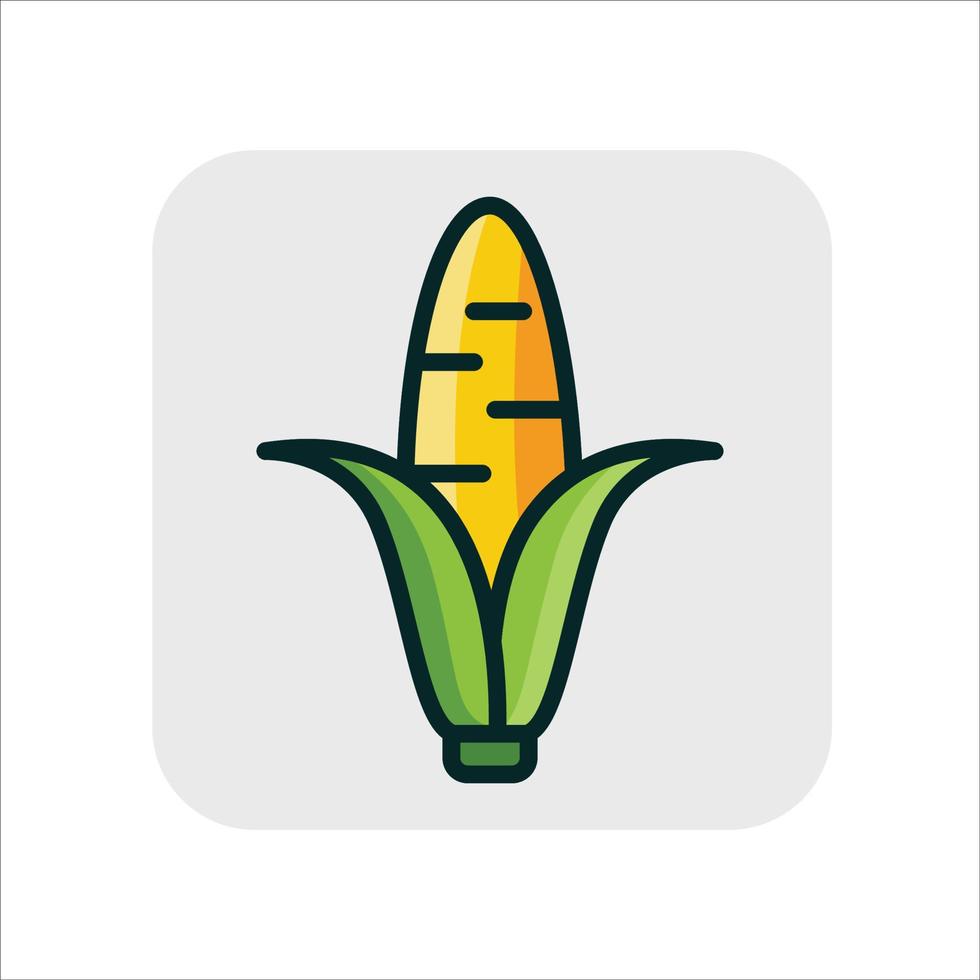 icono de maíz abierto vector