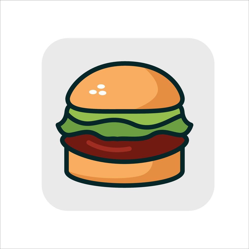 icon one burger vector
