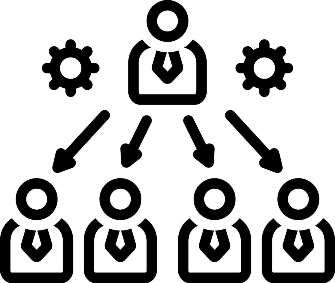 line icon for delegation vector