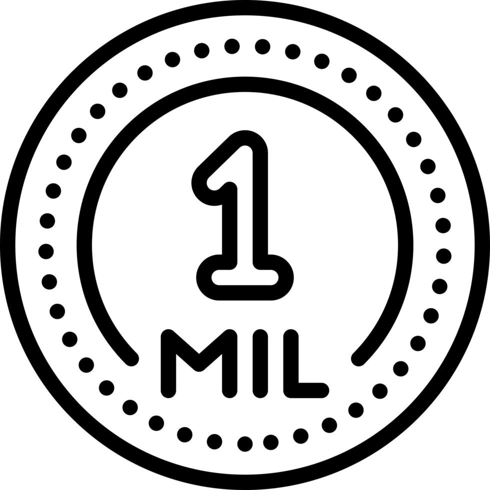 line icon for mil vector