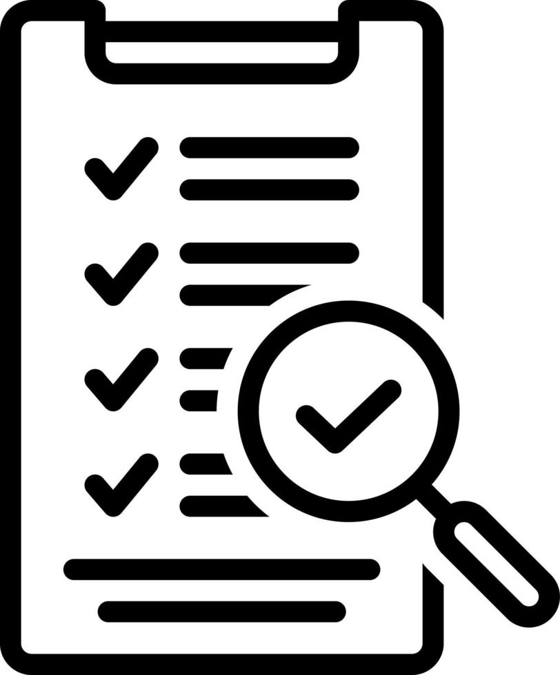 line icon for audit vector